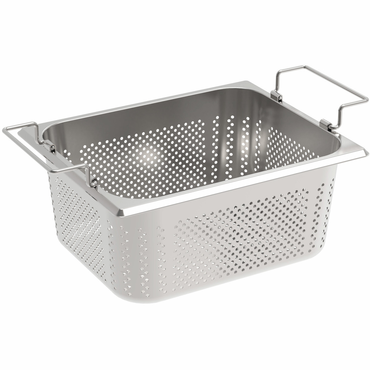 GN-Behälter GN 1/2 Typ 12144K / 325 x 265 x 140 mm gelocht + Stapelgriff