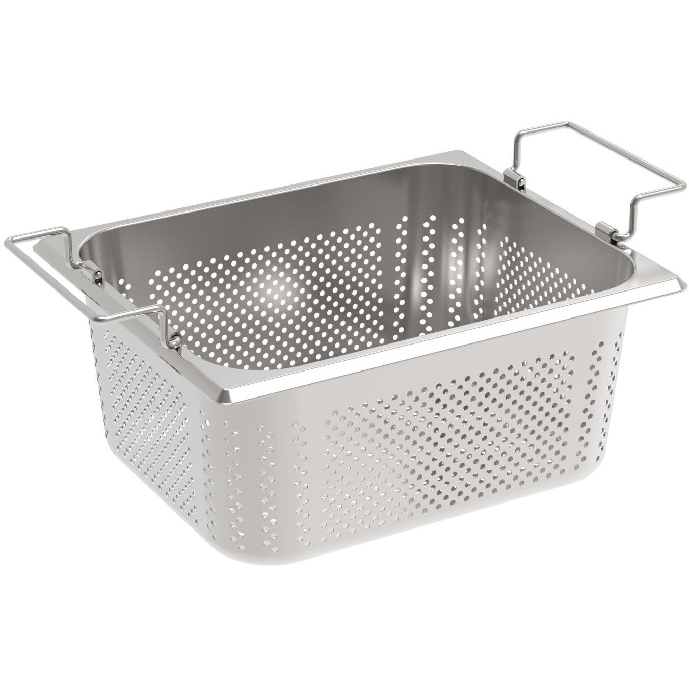GN-Behälter GN 1/2 Typ 12144K / 325 x 265 x 140 mm gelocht + Stapelgriff