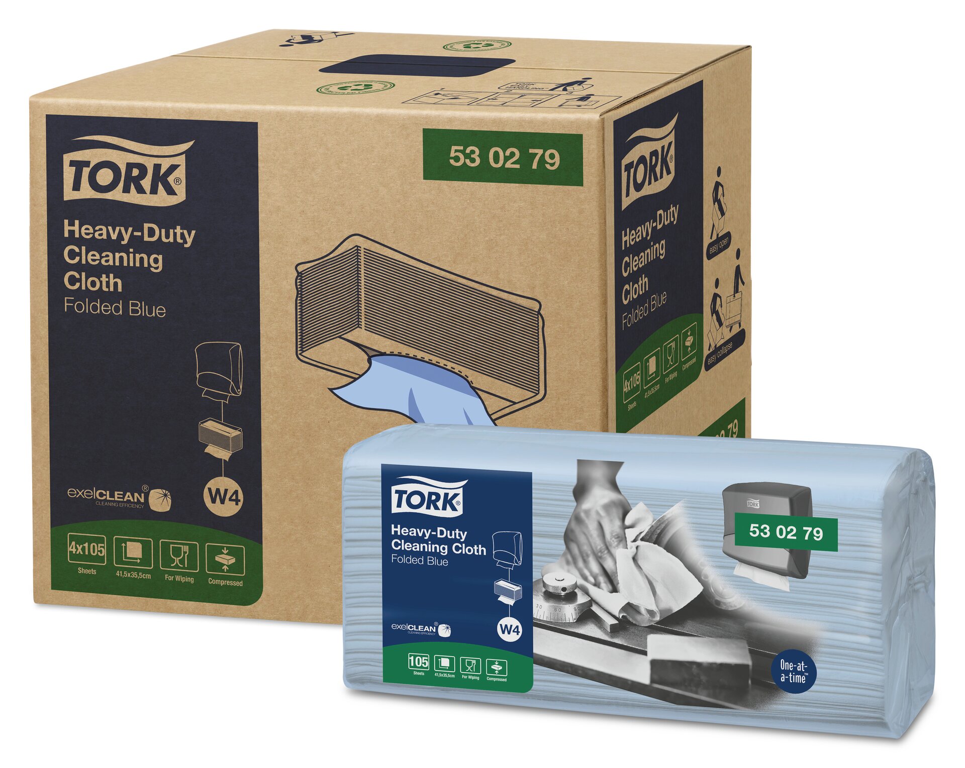 Extra Starke Reinigungstücher 108 x 355 mm blau
