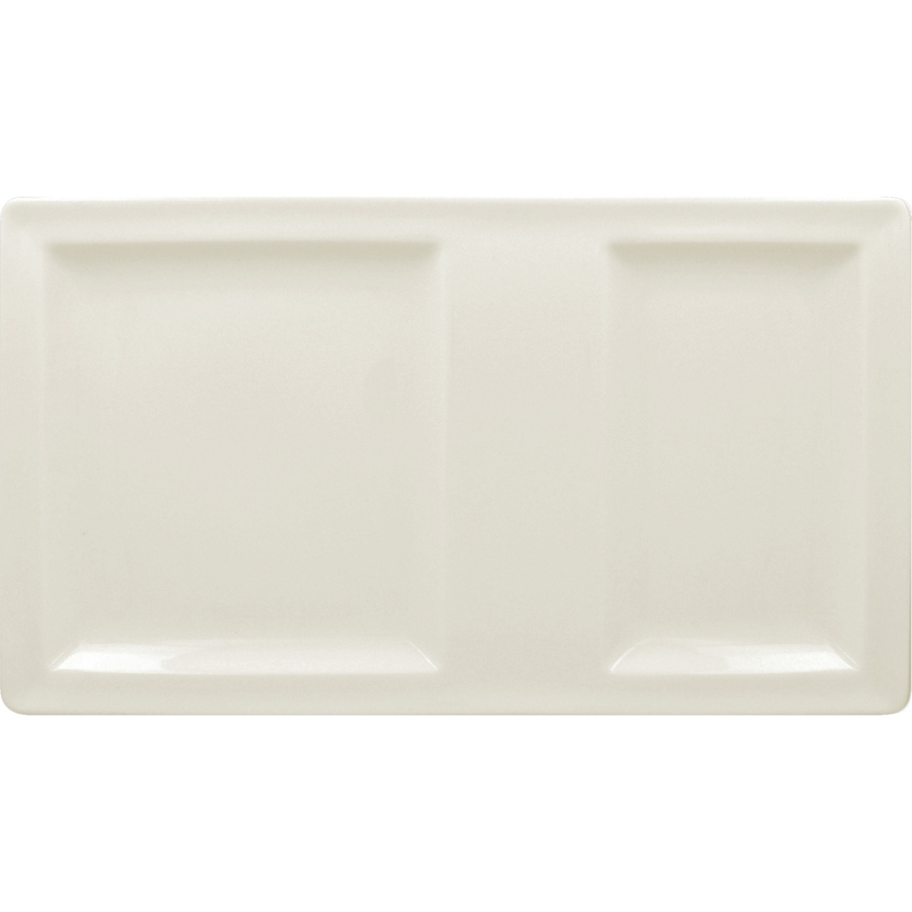Classic Gourmet, Platte rechteckig 370 x 210 mm mit 2 Flächen creme